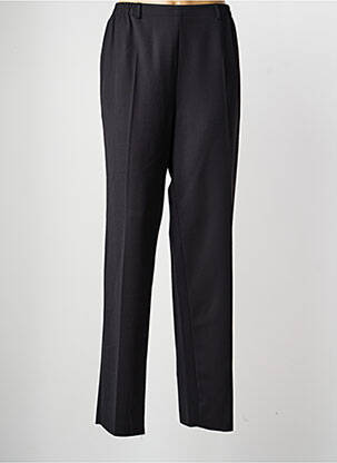 Pantalon droit tissage crêpe taille normale noir KARTING femme