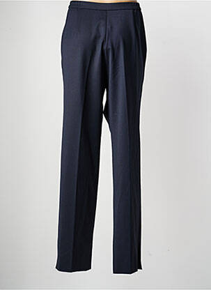 Pantalon droit tissage crêpe taille normale bleu KARTING femme