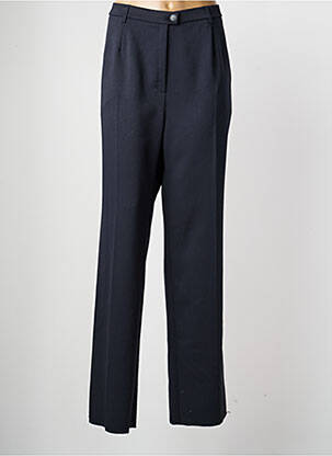 Pantalon droit tissage crêpe taille normale bleu KARTING femme