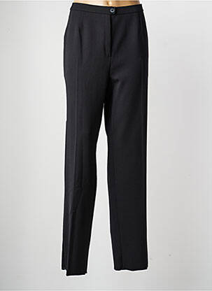 Pantalon droit tissage crêpe taille normale noir KARTING femme