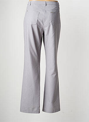 Pantalon droit fermeture zippée sous rabat boutonné taille normale gris LEWINGER femme