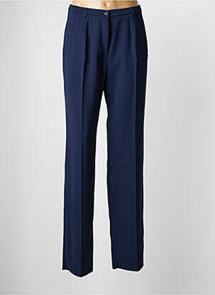 Pantalon droit tissage crêpe taille normale bleu PAUPORTÉ femme