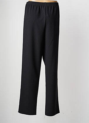 Pantalon droit tissage crêpe taille normale noir GRIFFON femme