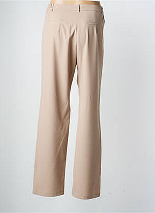Pantalon droit tissage crêpe taille normale beige LEWINGER femme