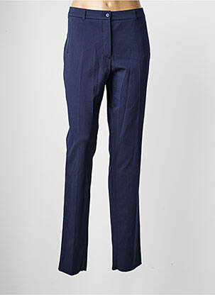 Pantalon chino fermeture zippée sous rabat boutonné taille normale bleu PAUPORTÉ femme