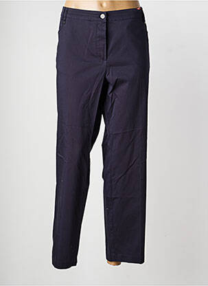 Pantalon droit tissage popeline taille normale bleu OLSEN femme