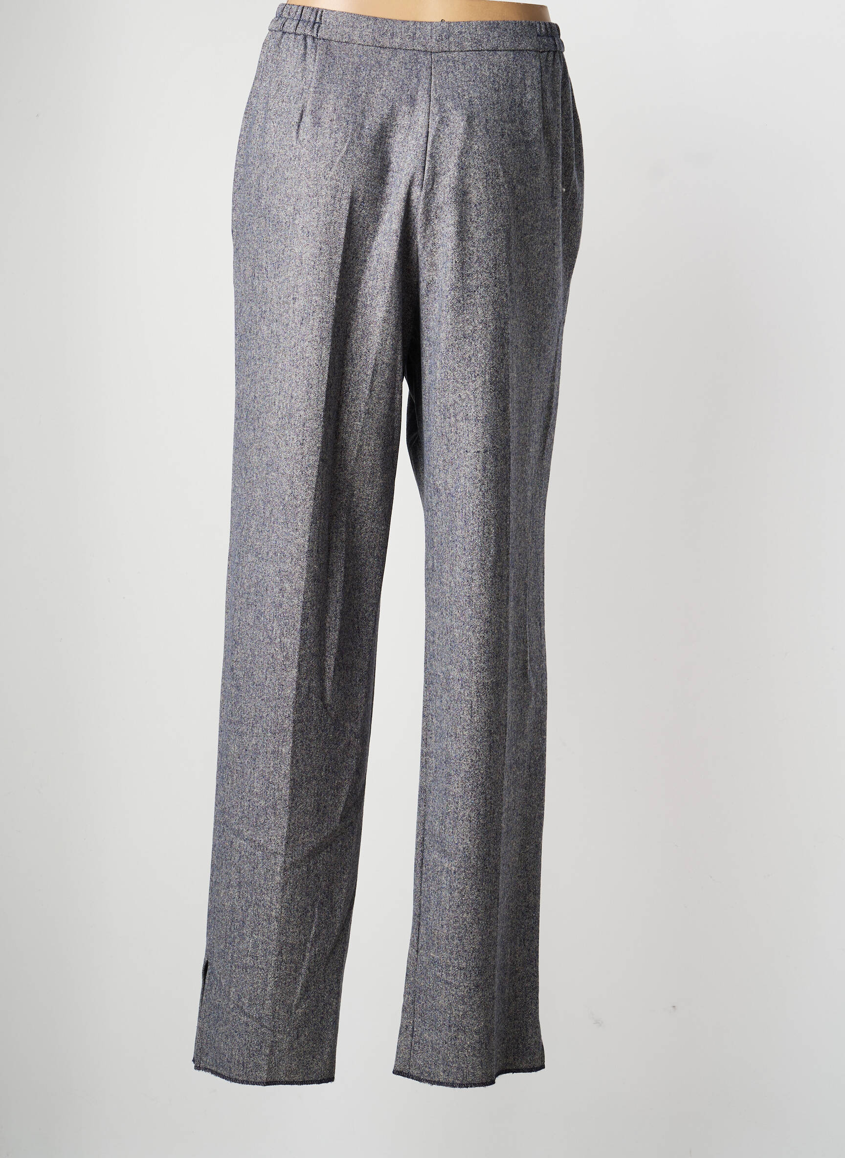 Pantalon droit taille à pinces taille normale bleu KARTING femme
