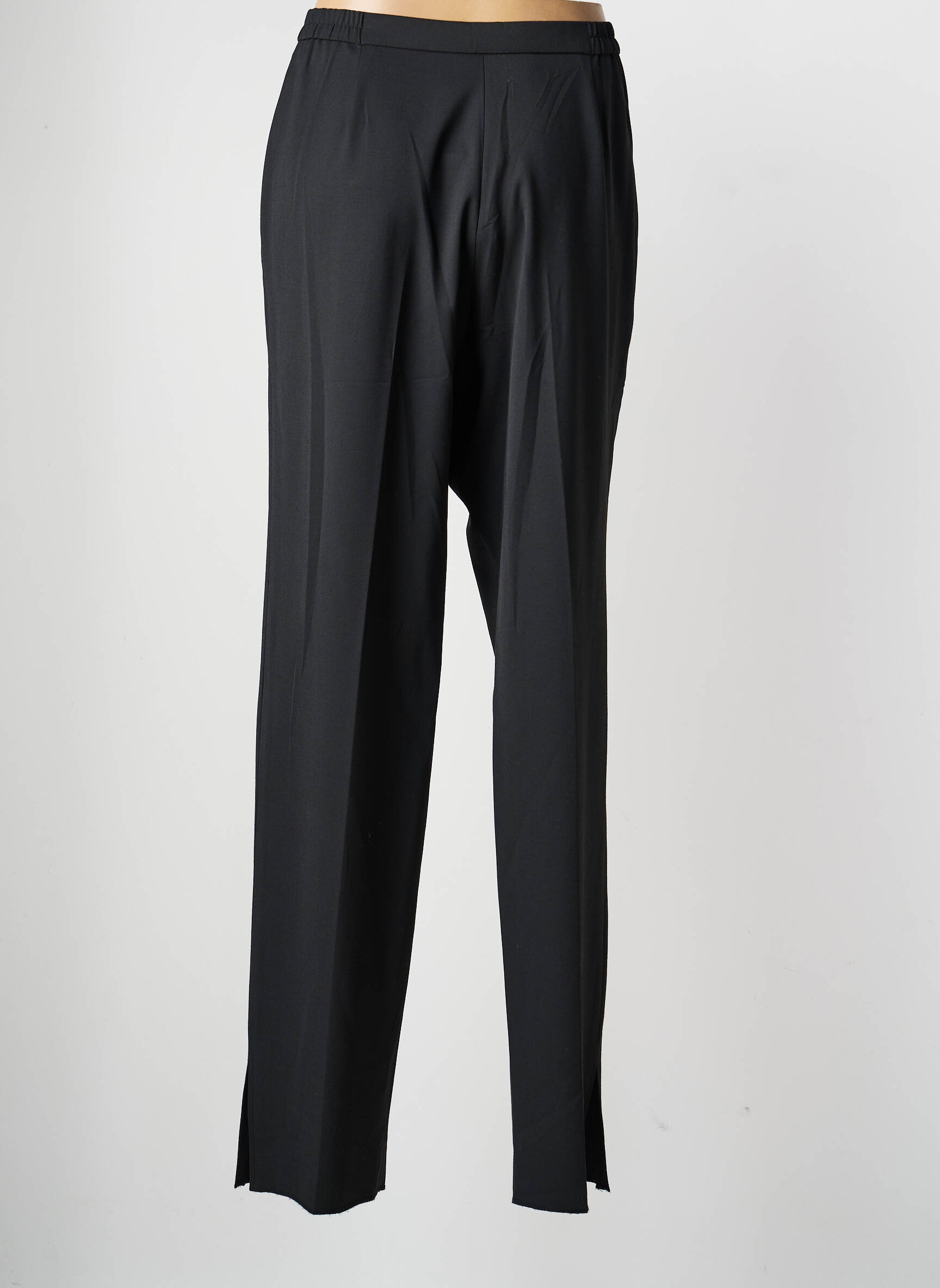 Pantalon droit taille à pinces taille normale noir KARTING femme