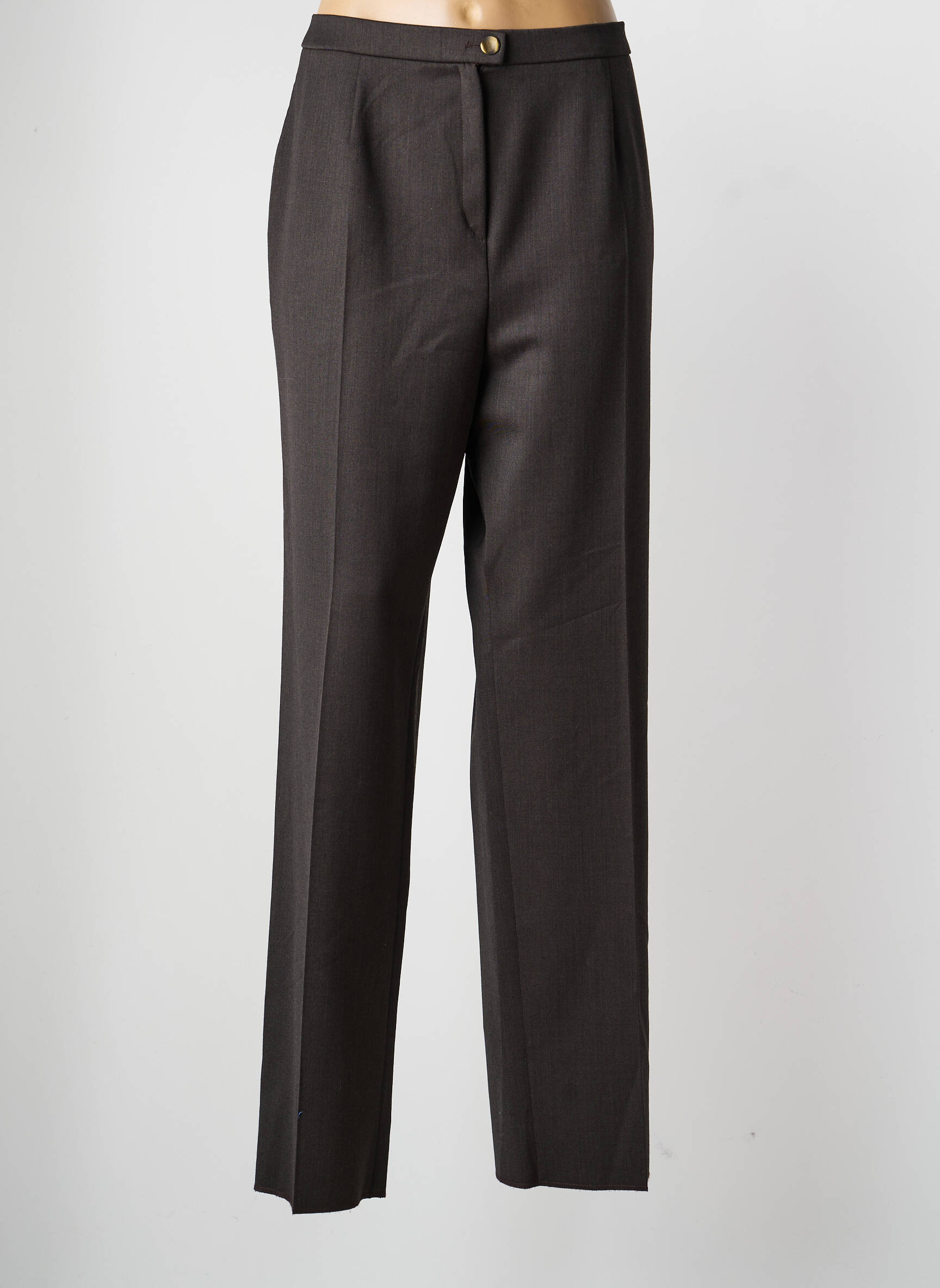 Pantalon droit taille à pinces taille normale gris KARTING femme