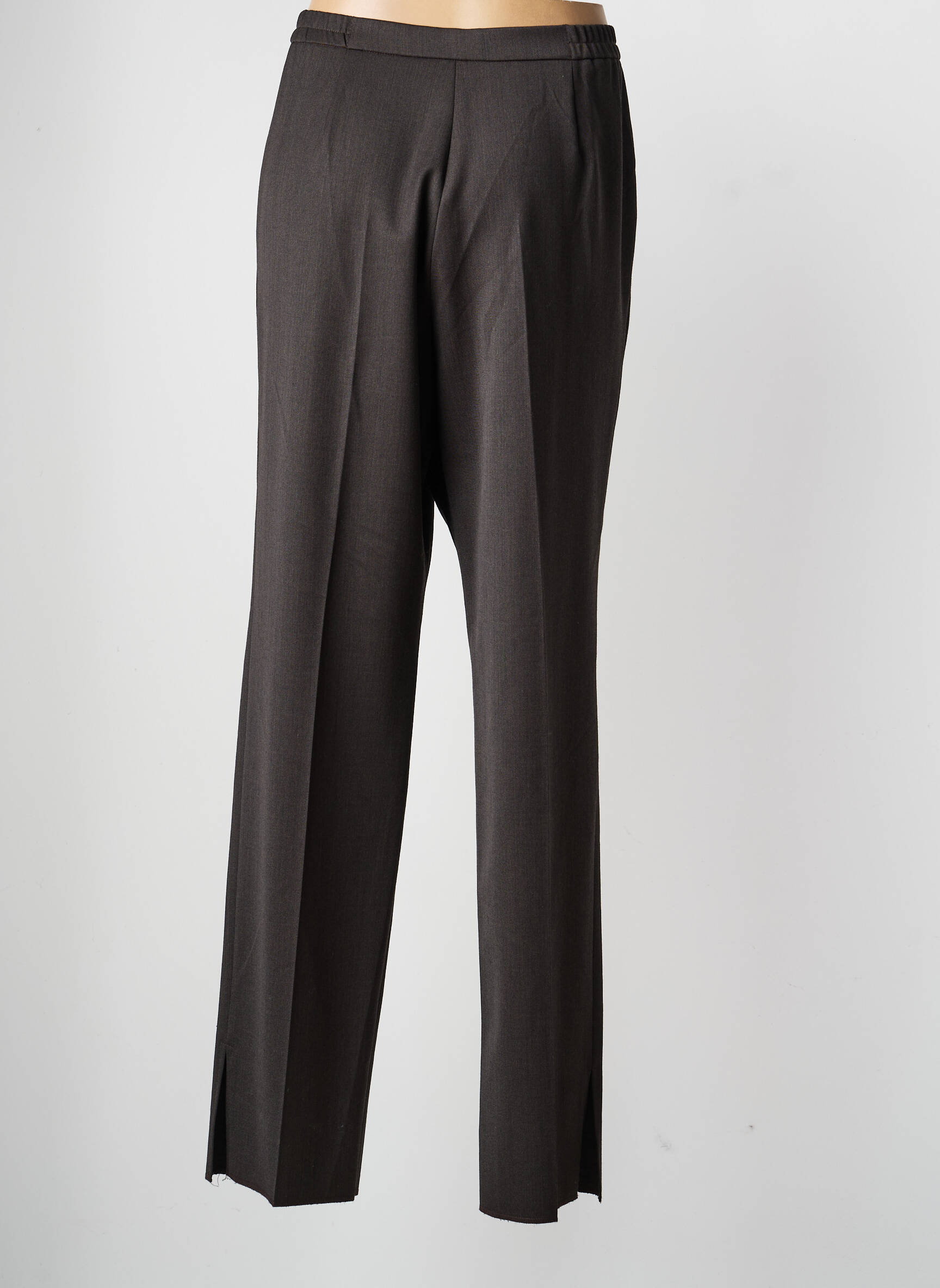 Pantalon droit taille à pinces taille normale gris KARTING femme
