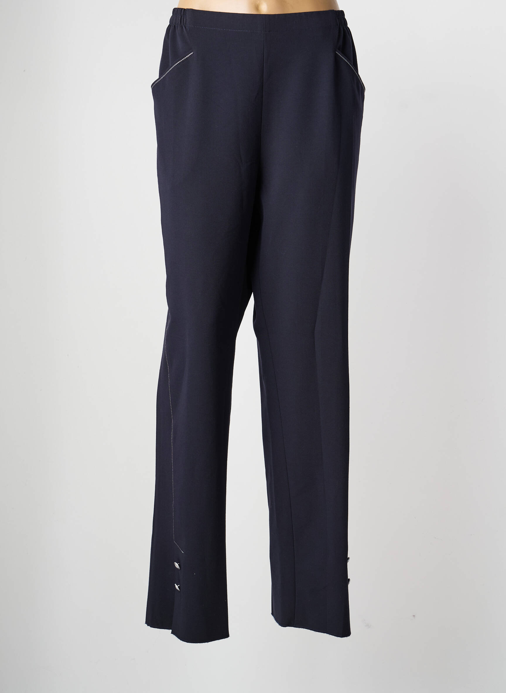 Pantalon droit taille élastique taille normale bleu KARTING femme
