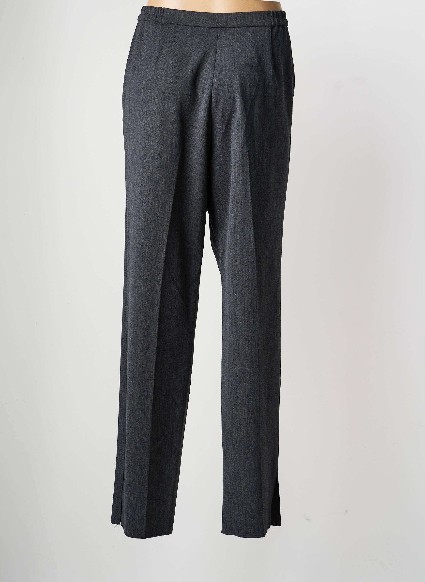 Pantalon droit taille à pinces taille normale gris KARTING femme