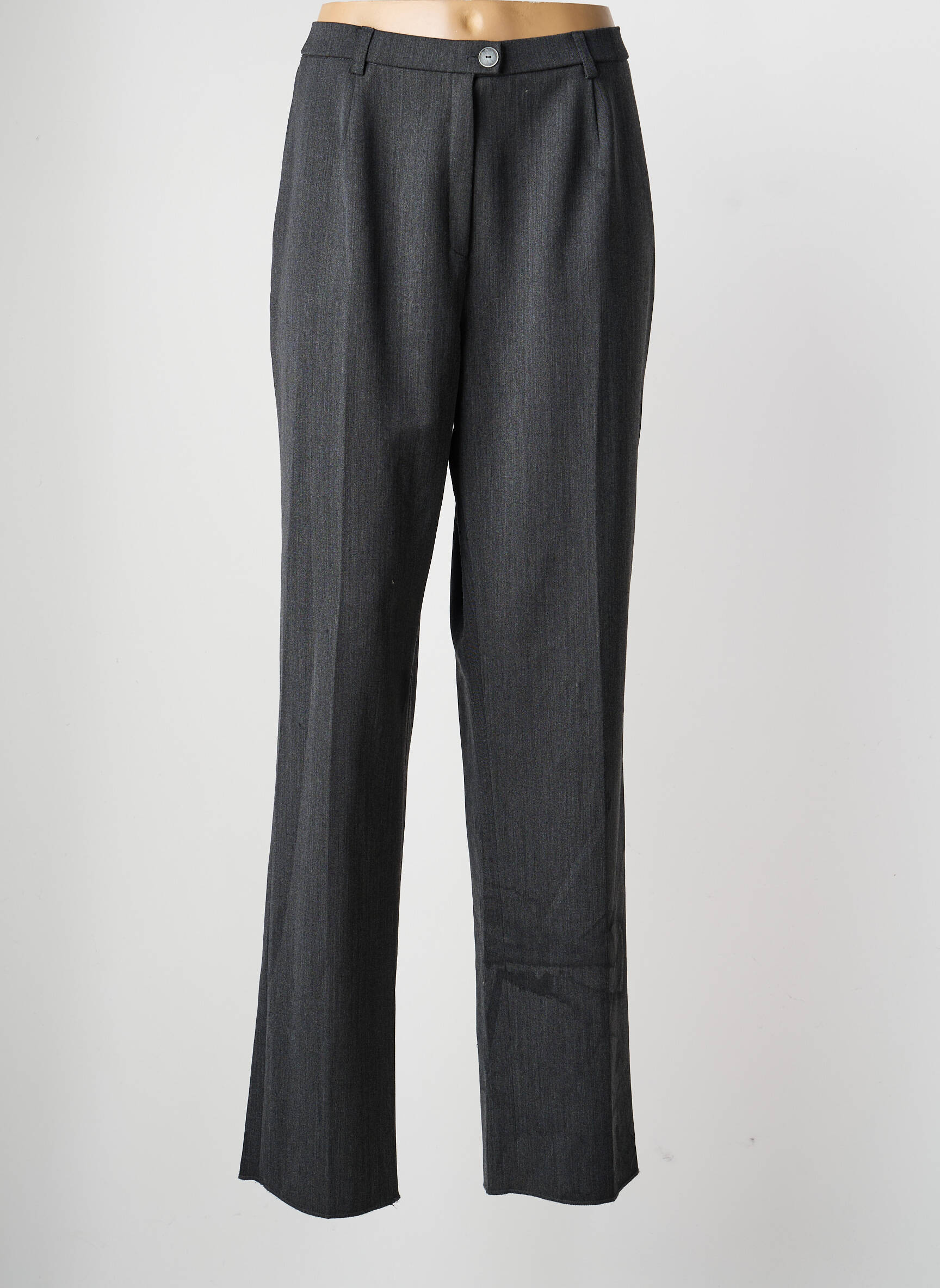 Pantalon droit taille à pinces taille normale gris KARTING femme