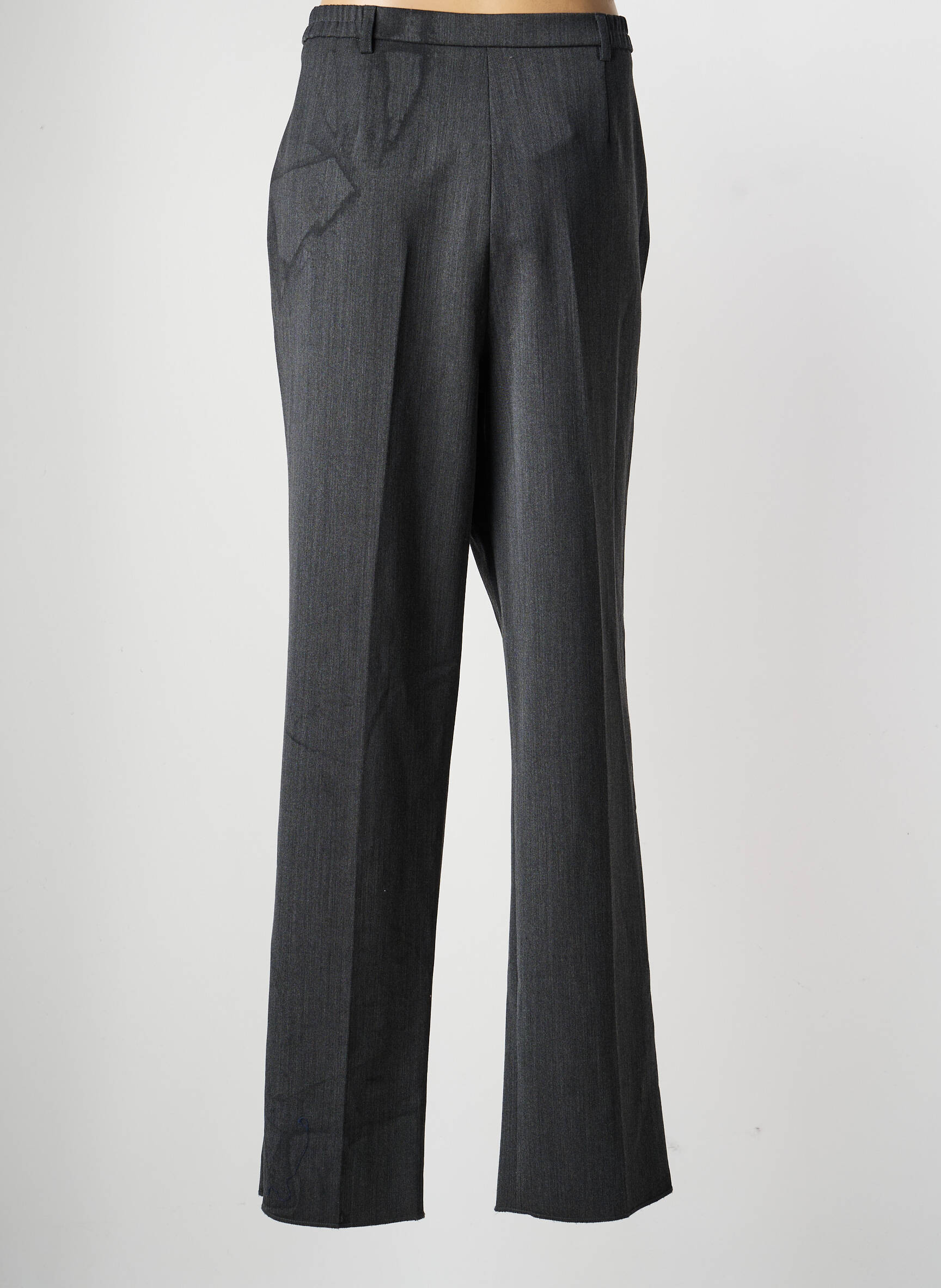 Pantalon droit taille à pinces taille normale gris KARTING femme