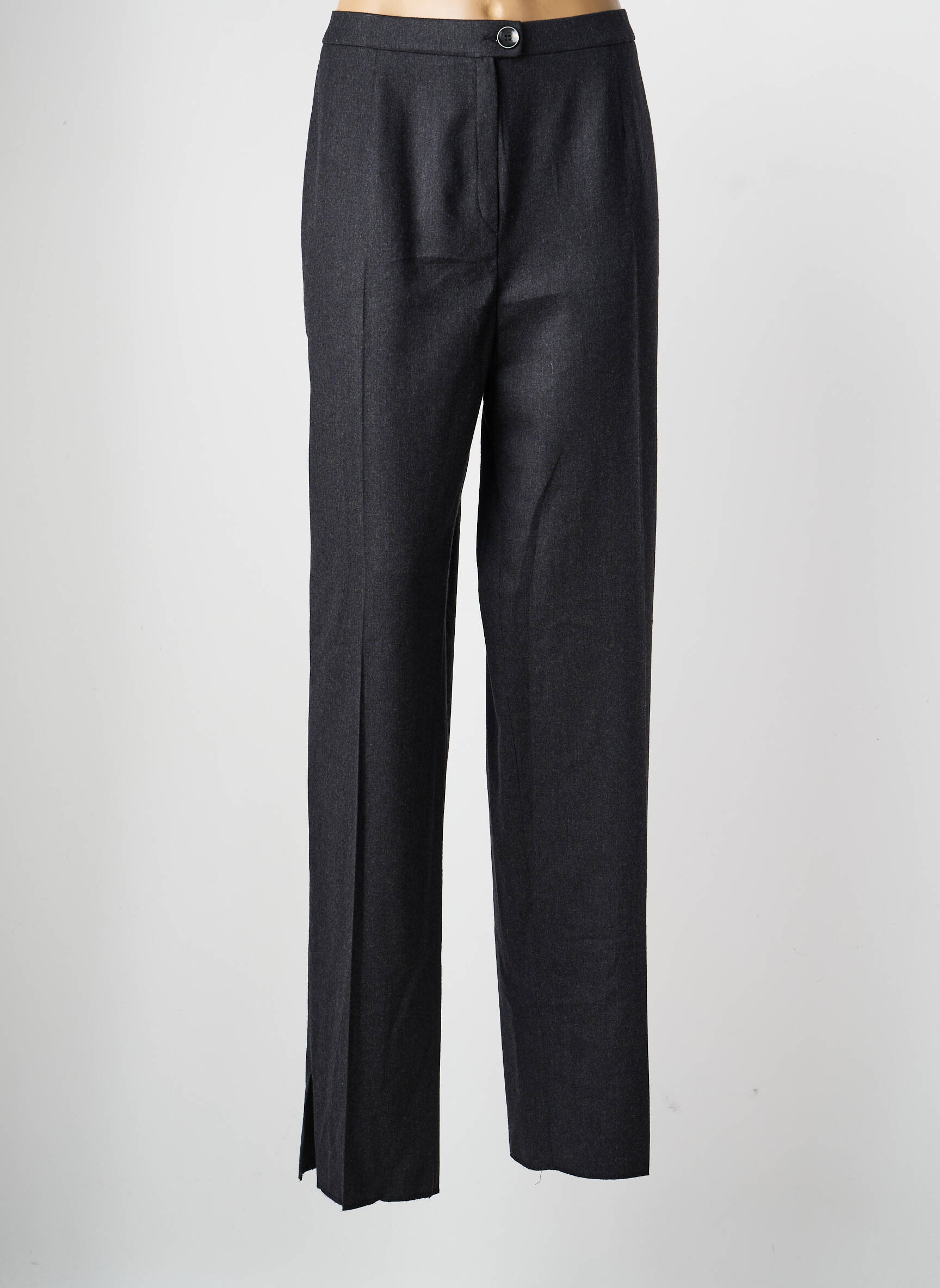 Pantalon droit taille à pinces taille normale gris KARTING femme