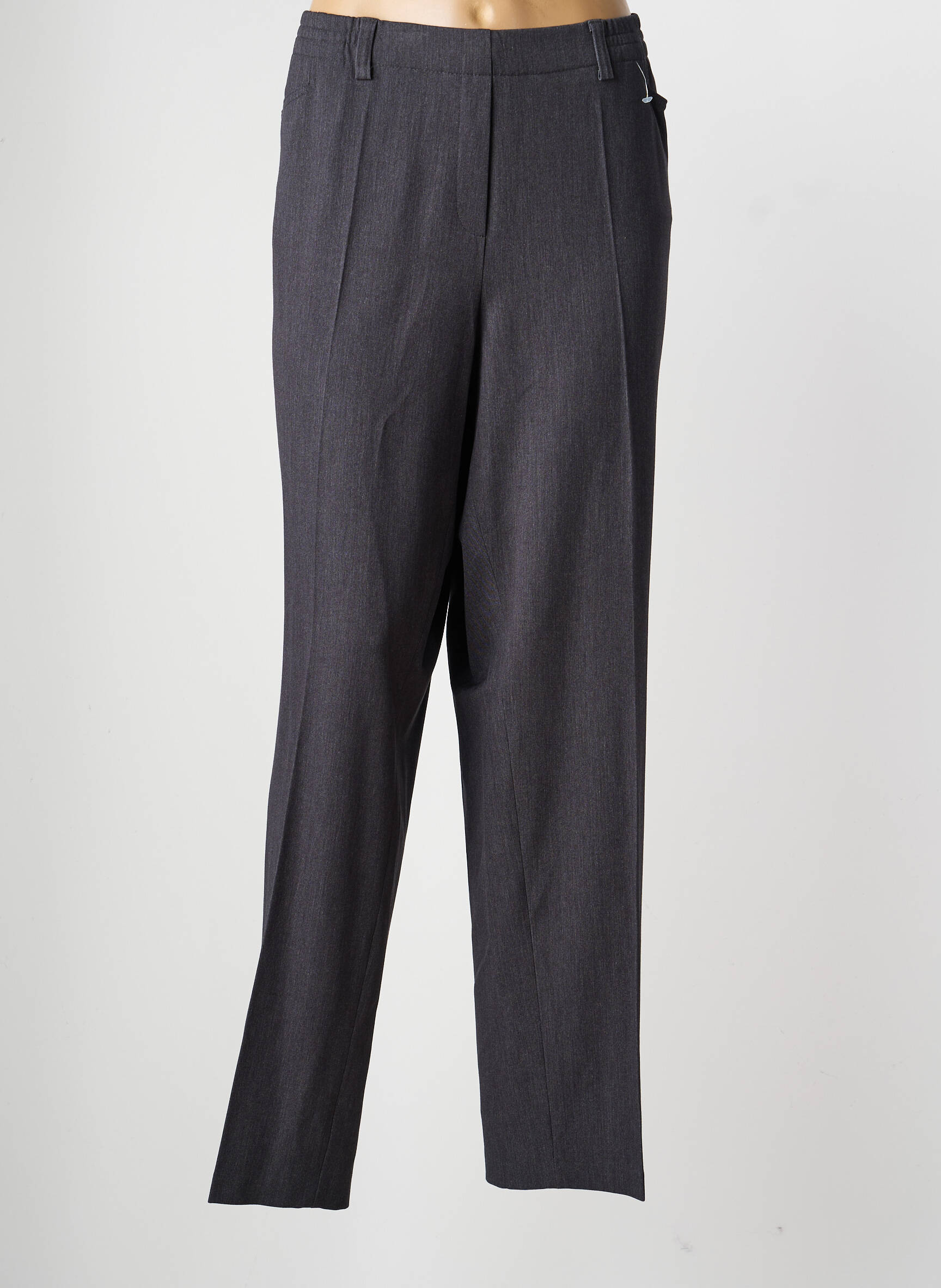 Pantalon droit taille élastique taille normale gris GERKE MY PANTS femme