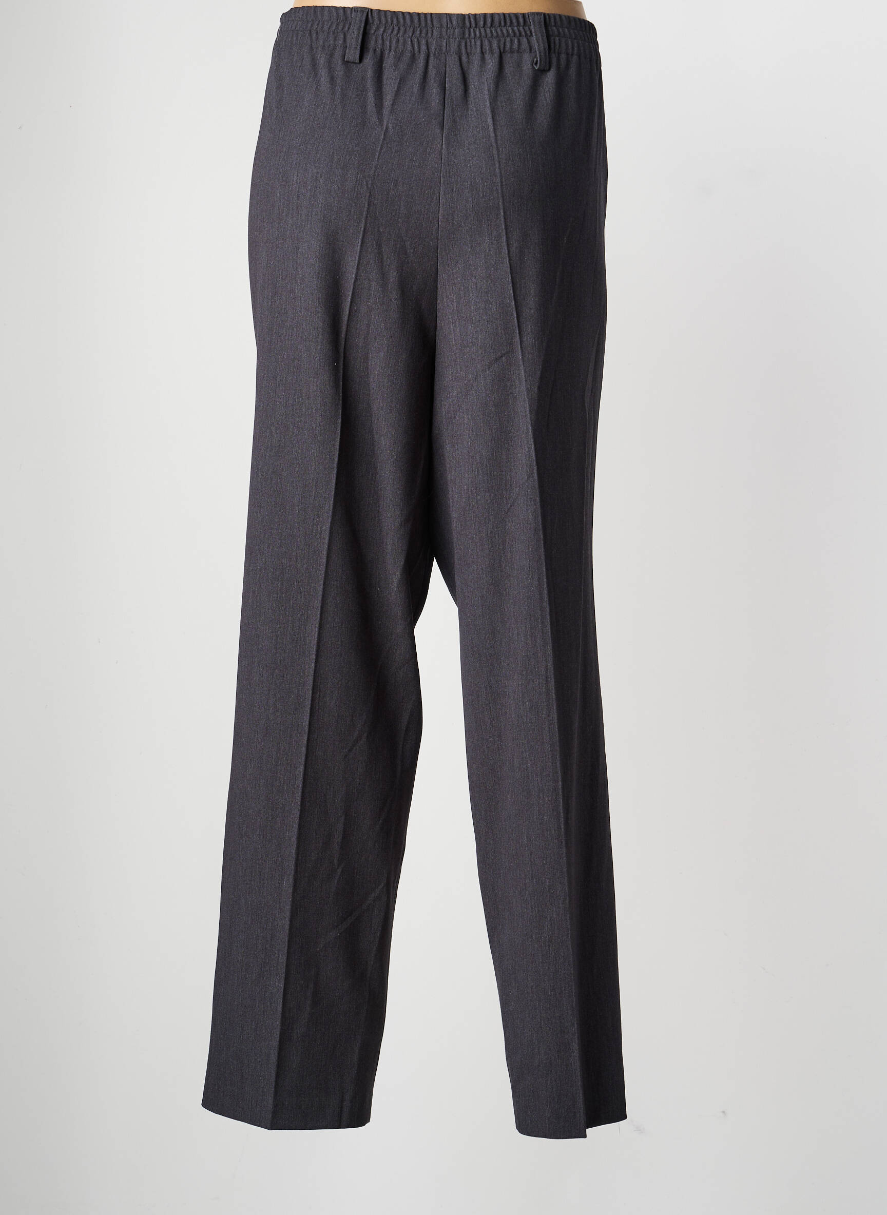 Pantalon droit taille élastique taille normale gris GERKE MY PANTS femme