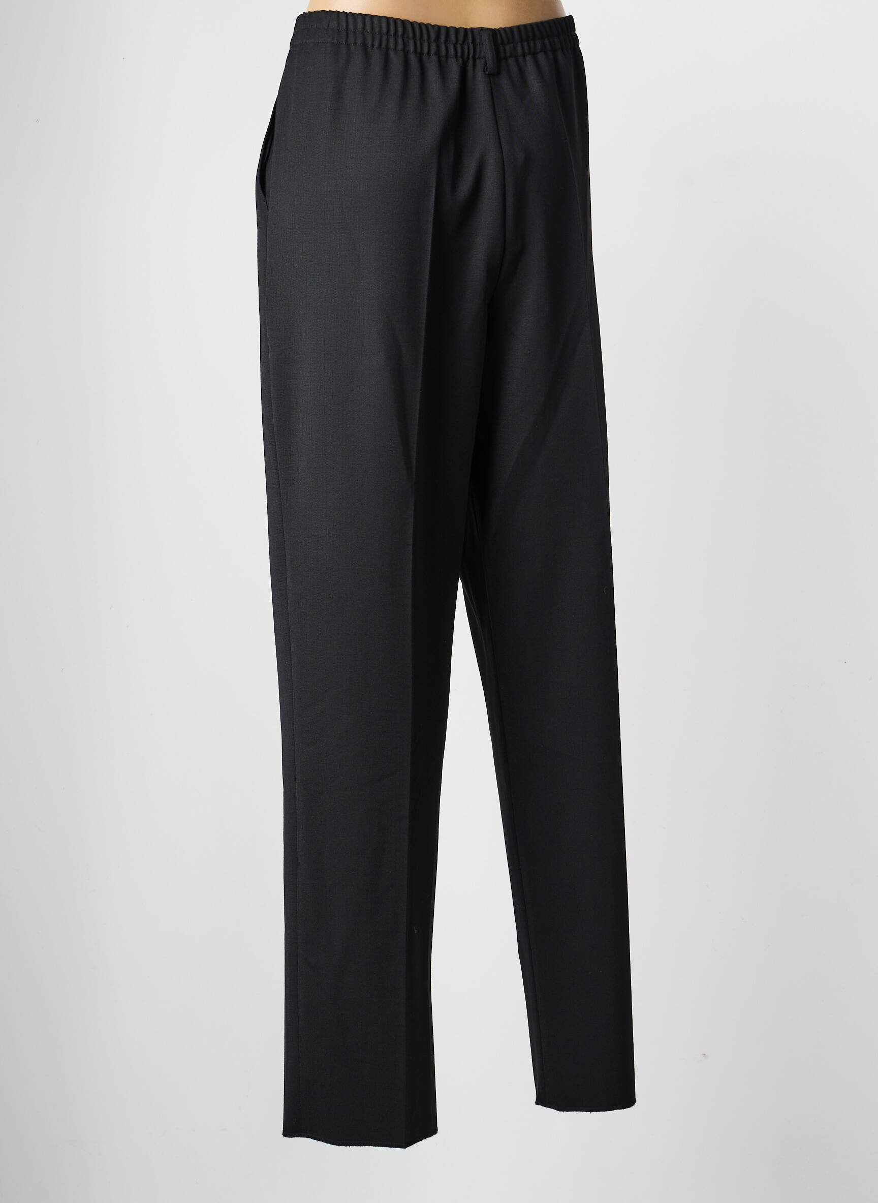 Pantalon droit taille élastique taille normale noir KARTING femme