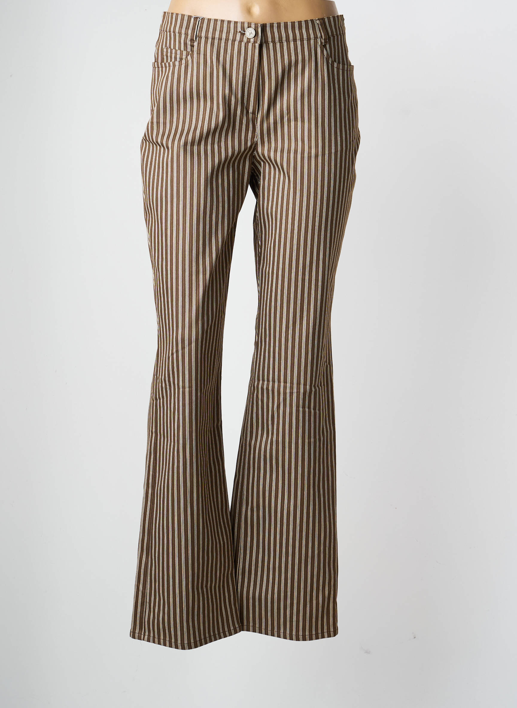 Pantalon flare taille normale taille normale marron CLAUDIA GIL femme