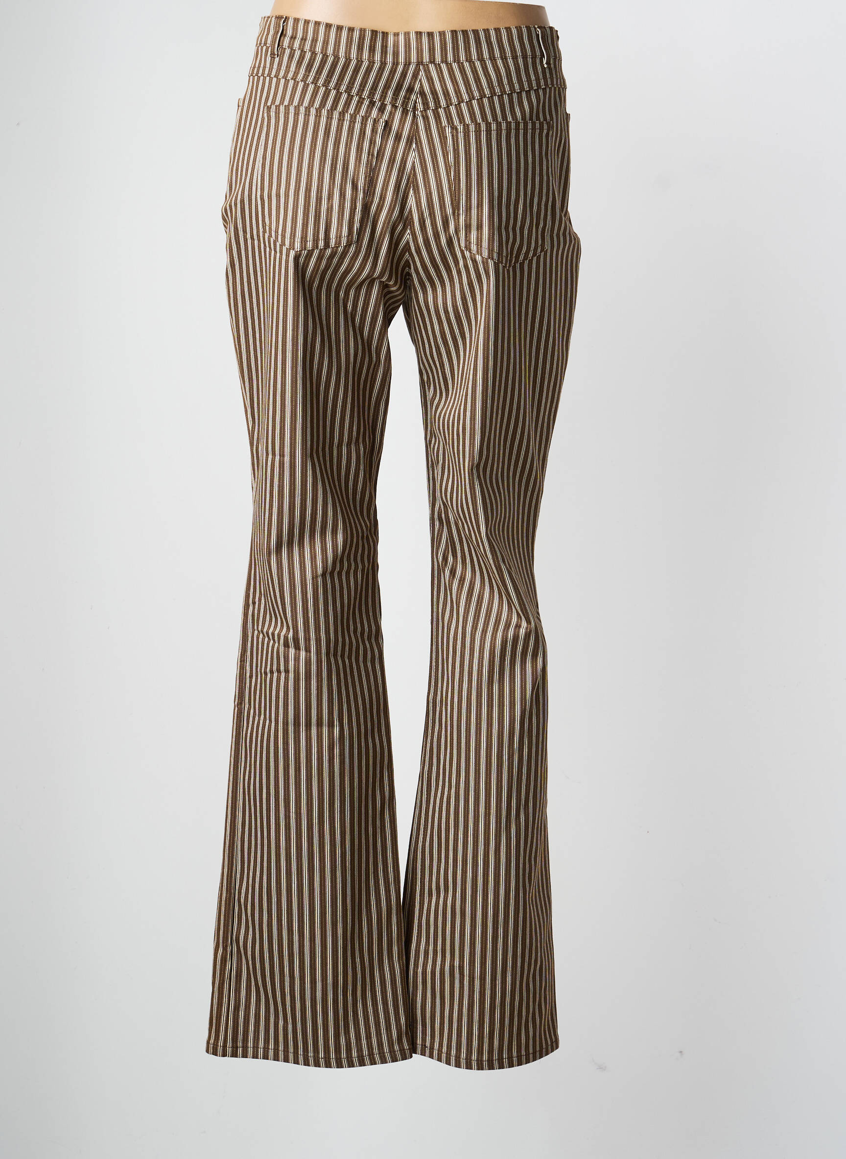 Pantalon flare taille normale taille normale marron CLAUDIA GIL femme