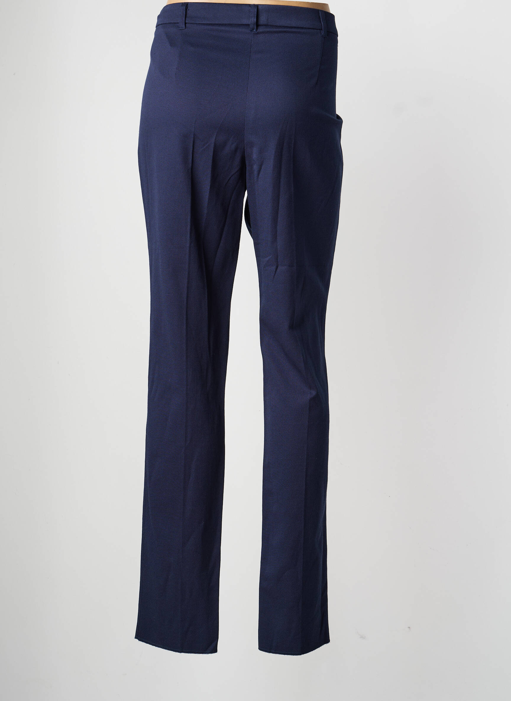 Pantalon chino fermeture zippée sous rabat boutonné taille normale bleu PAUPORTÉ femme