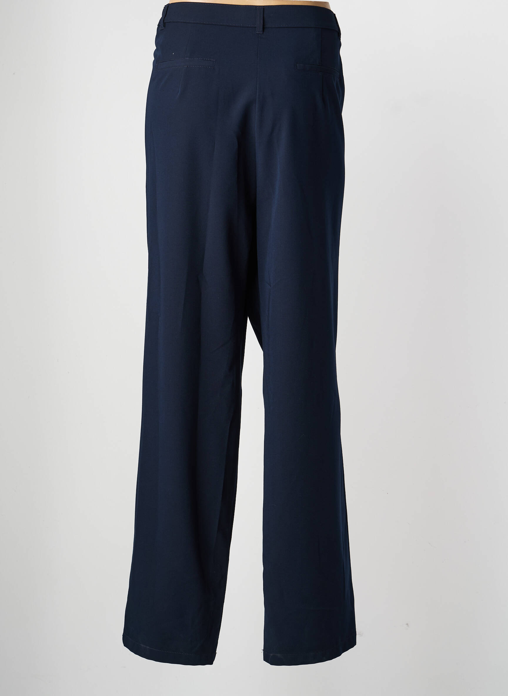 Pantalon droit taille élastique taille normale bleu LEWINGER femme