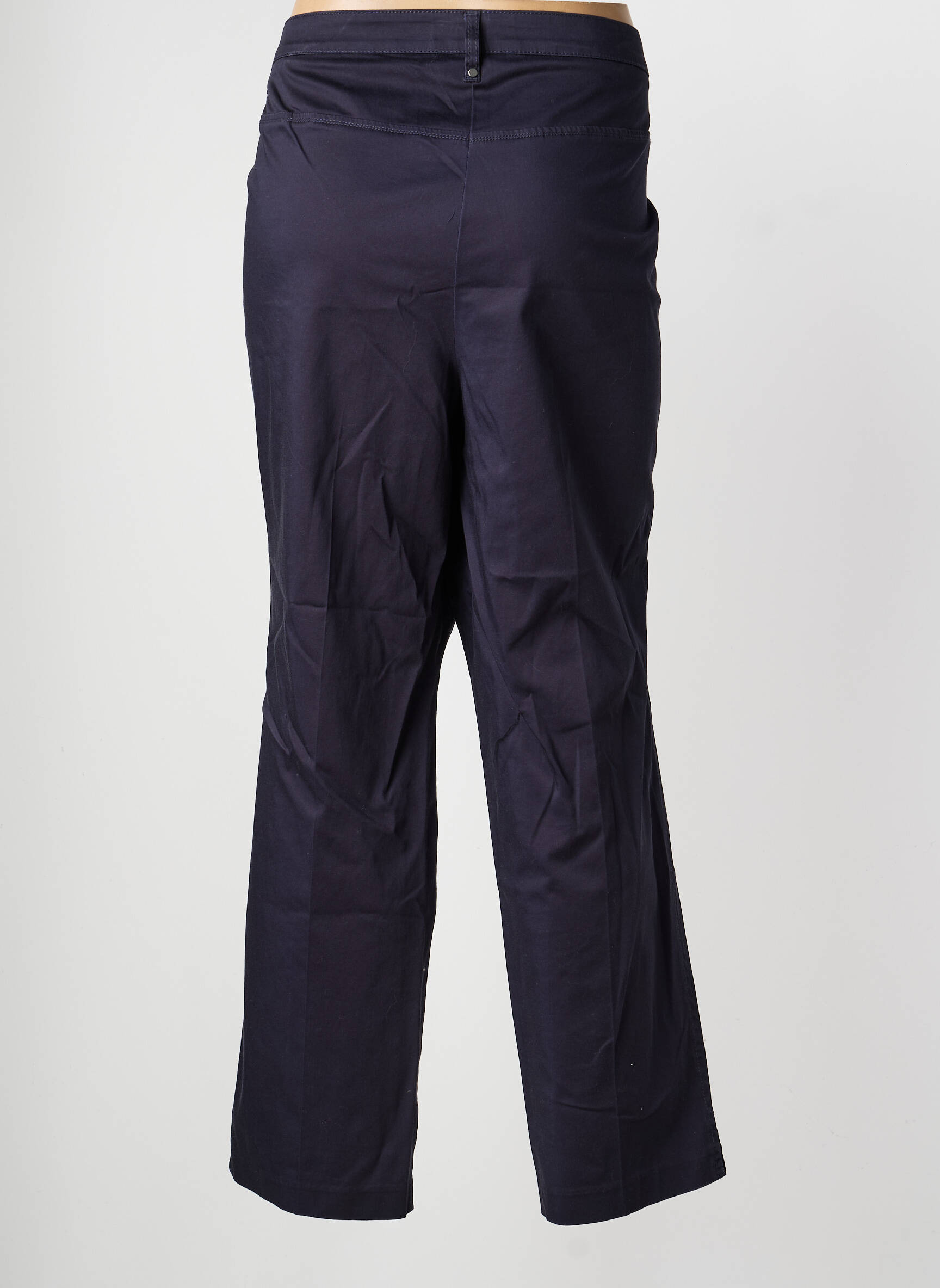 Pantalon droit tissage popeline taille normale bleu OLSEN femme