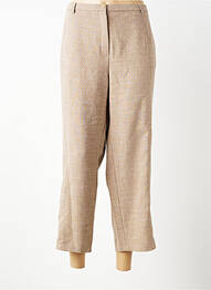 Pantalon 7/8 fermeture zippée sous rabat boutonné marron PAUPORTÉ femme