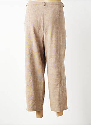 Pantalon 7/8 fermeture zippée sous rabat boutonné marron PAUPORTÉ femme
