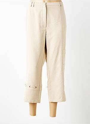 Pantacourt coupe droite taille normale beige PAUPORTÉ femme