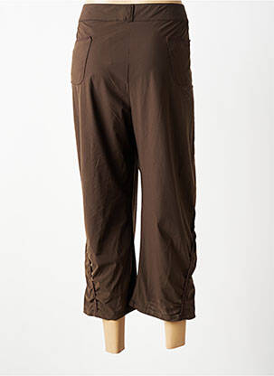 Pantacourt stretch taille normale marron LEWINGER femme