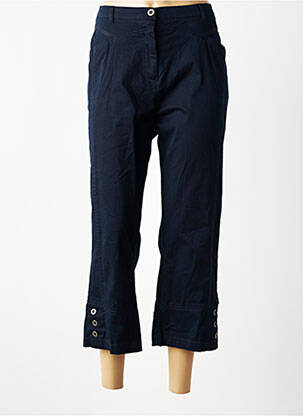 Pantacourt taille élastique taille normale bleu LEWINGER femme
