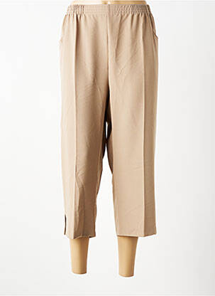 Pantacourt coupe droite taille normale beige GRIFFON femme