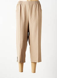 Pantacourt coupe droite taille normale beige GRIFFON femme