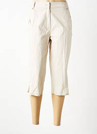 Corsaire tissage popeline taille normale beige QUATTRO femme