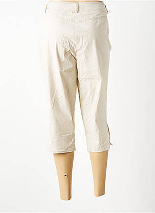 Corsaire tissage popeline taille normale beige QUATTRO femme