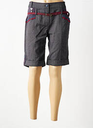 Bermuda taille à pinces taille normale gris FILLE DES SABLES femme