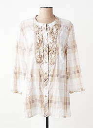 Tunique manches longues légère et transparente beige PAUPORTÉ femme