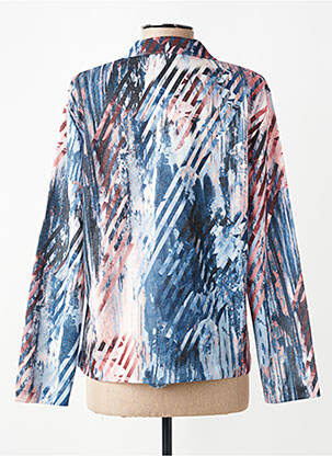 Chemisier coupe cintrée manches longues bleu GRIFFON femme