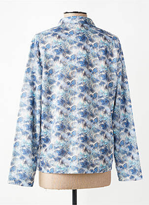 Chemisier coupe cintrée manches longues bleu GRIFFON femme