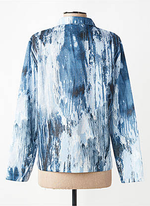 Chemisier coupe cintrée manches longues bleu GRIFFON femme
