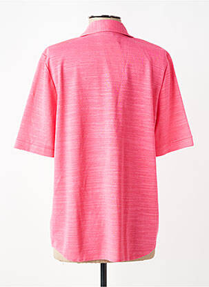 Chemisier tissage crêpe manches courtes rose FINNKARELIA femme