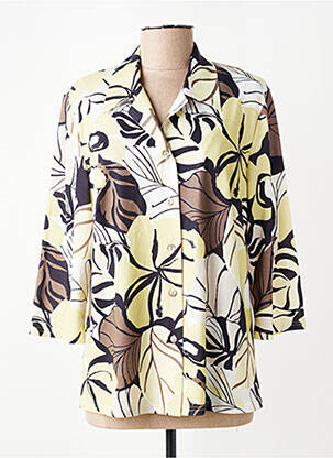 Chemisier imprimé fleurs manches 3/4 vert FINNKARELIA femme
