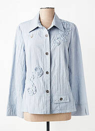Veste casual coupe droite bleu PAUPORTÉ femme