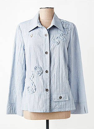 Veste casual coupe droite bleu PAUPORTÉ femme