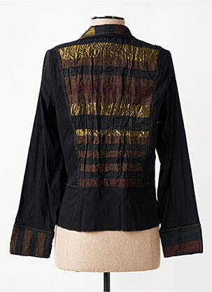 Chemisier tissage crêpe manches longues noir PAUPORTÉ femme