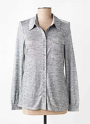Chemisier coupe cintrée manches longues argent ESCORPION femme