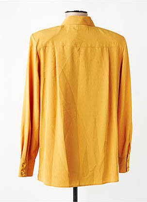 Chemisier tissage crêpe manches longues jaune PRUNELLE femme
