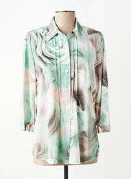 Chemisier imprimé fantaisie manches 3/4 vert FINNKARELIA femme