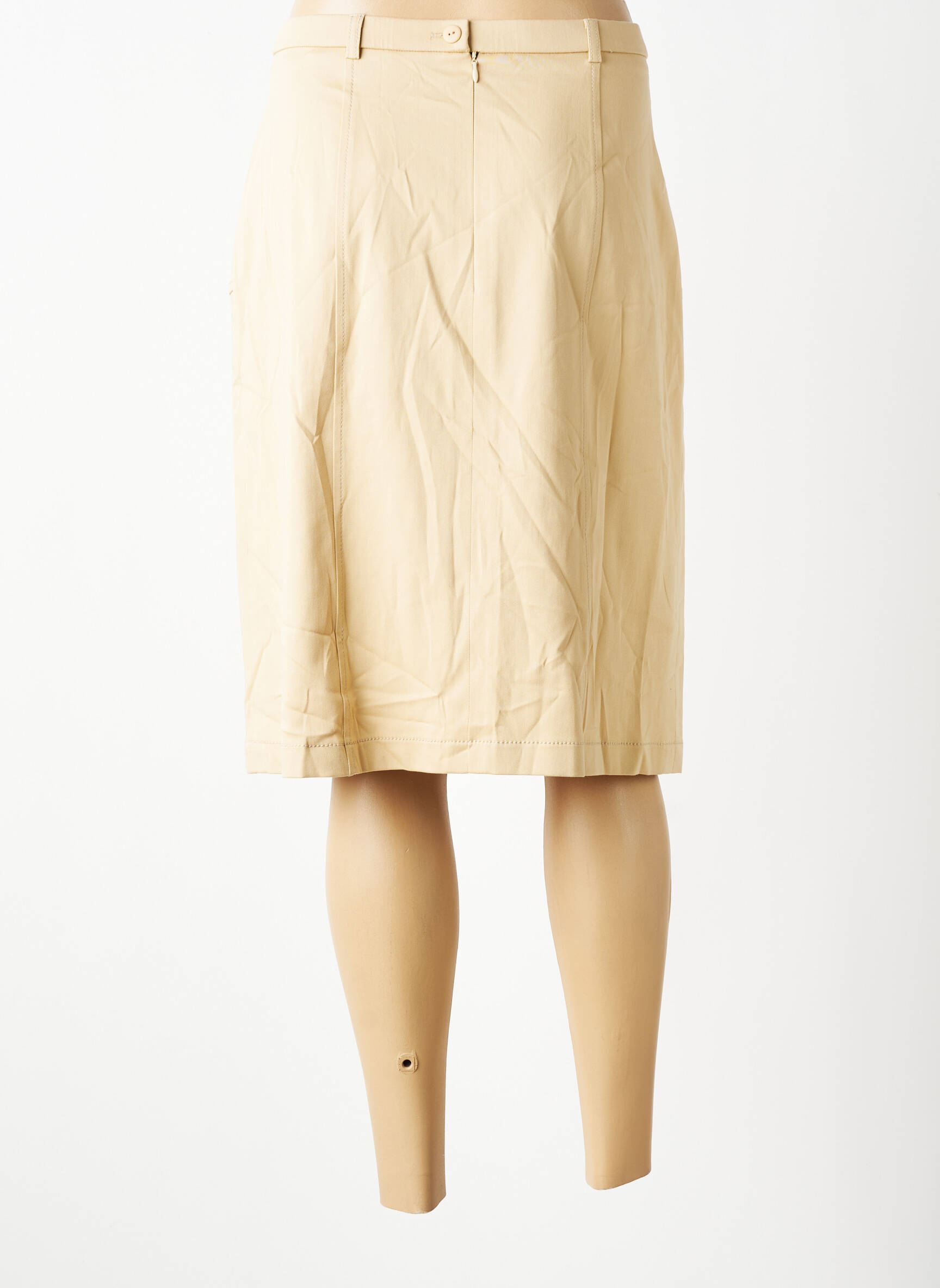 Jupe mi-longue stretch beige PAUPORTÉ femme